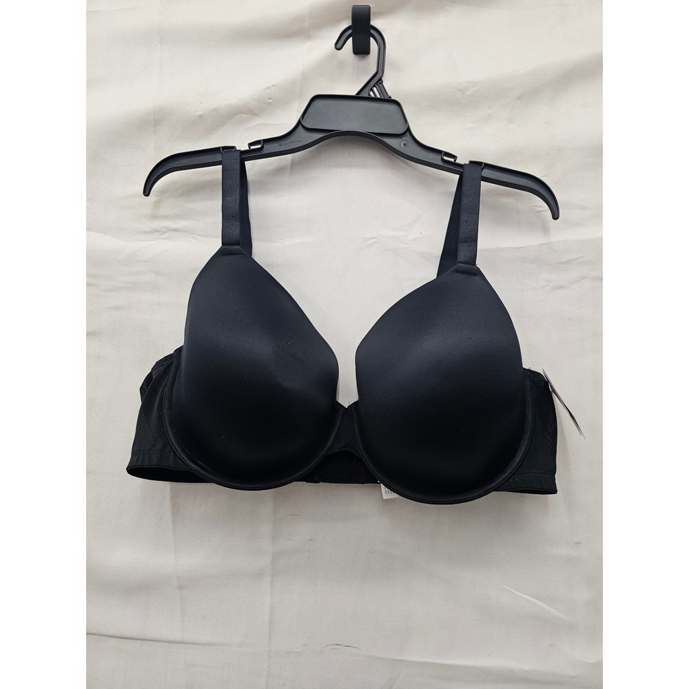 Auden Womens Lightly Lined Demi Bra Black Nylon Blend Casual Size 42DD